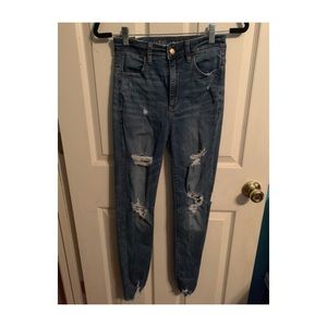 Ladies Skinny Distressed Jeans